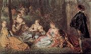 Jean-Antoine Watteau Die Champs elysses, Detail oil painting artist